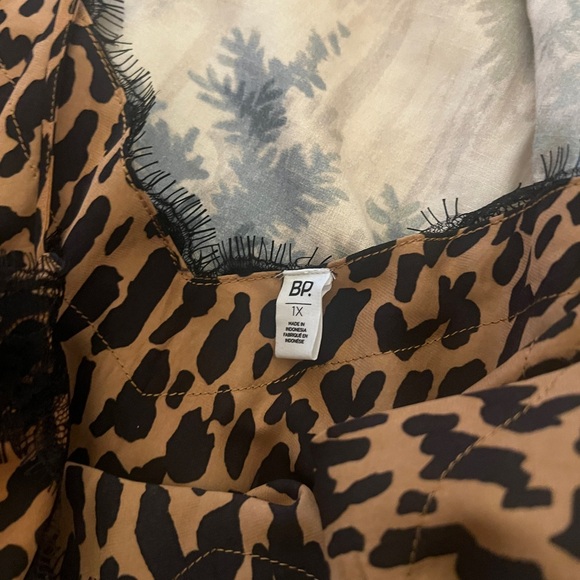 NWT size 1X BP leapard print and black lace tank - Picture 6 of 6